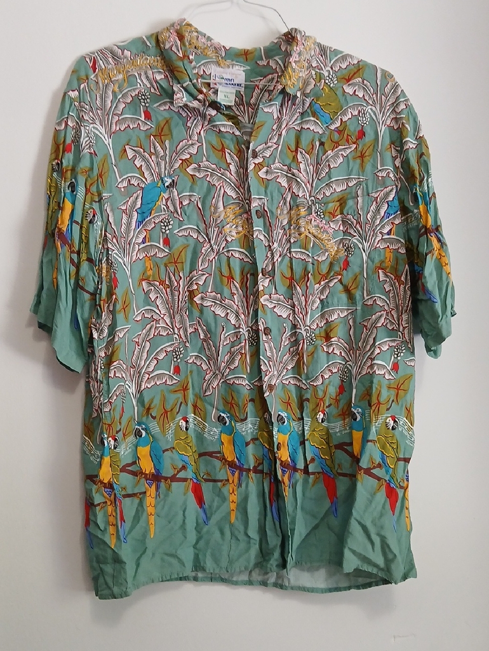 Vintage Reyn Spooner Hawaiian Shirt-Mens XL-Margaritaville Singing Parrots-Read